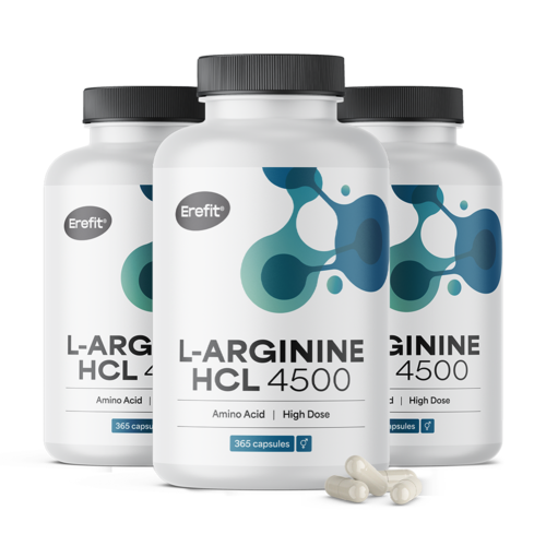 3x L-arginine HCL 4500 mg, totaal 1095 capsules
