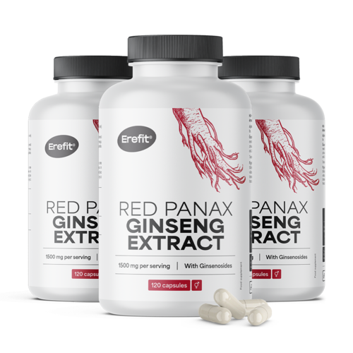 3x Extract van rode ginseng 1500 mg, totaal 360 capsules